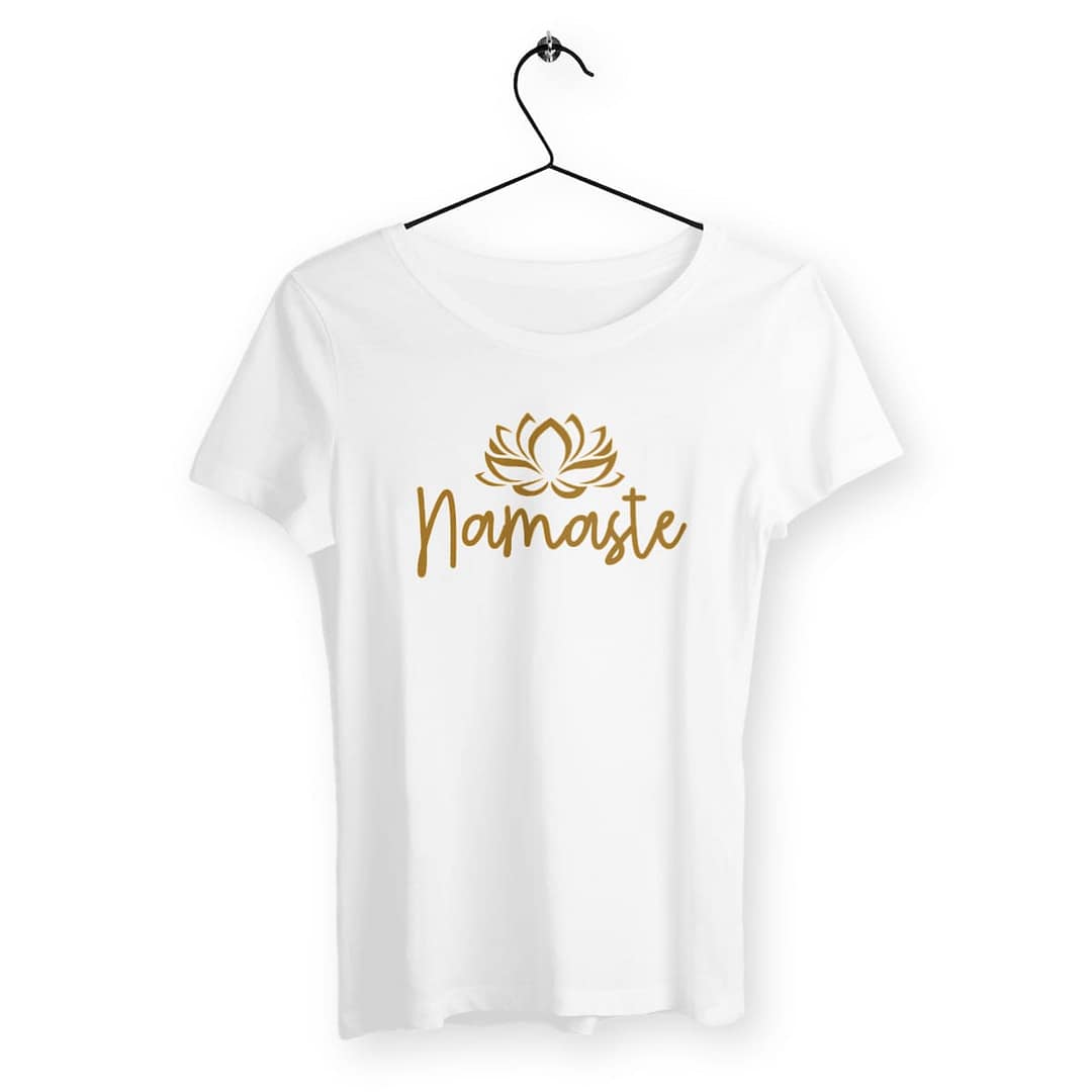 T-shirt Femme en Coton écologique - Namaste - blanc