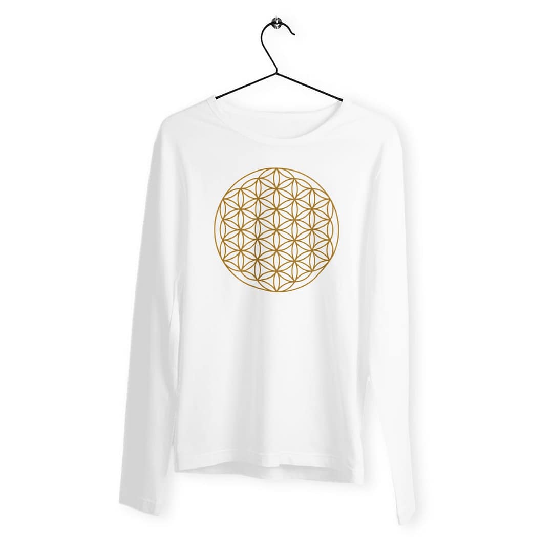 T-shirt Femme Manches Longues en Coton Bio Premium – Fleur de vie 2 T-shirt Femme Manches Longues en Coton Bio Premium – Fleur de vie