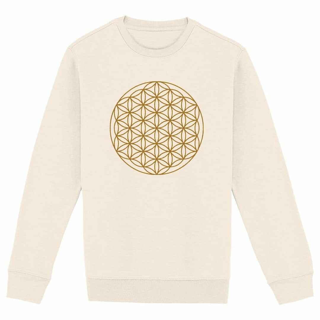 Sweat-shirt Unisexe en Coton Bio Premium – Fleur de Vie 1 Sweat-shirt Unisexe en Coton Bio Premium – Fleur de Vie