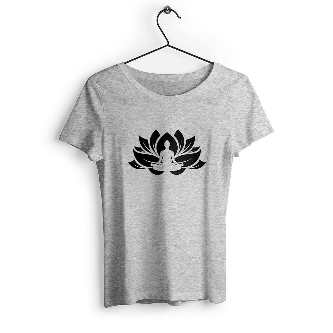 T-shirt Femme en Coton Bio - Yogi fleur de lotus 3 T-shirt Femme en Coton Bio - Yogi fleur de lotus