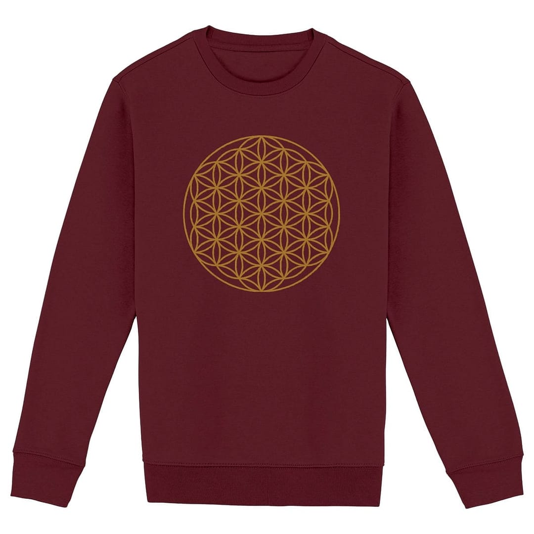 Sweat-shirt Unisexe en Coton Bio Premium – Fleur de Vie