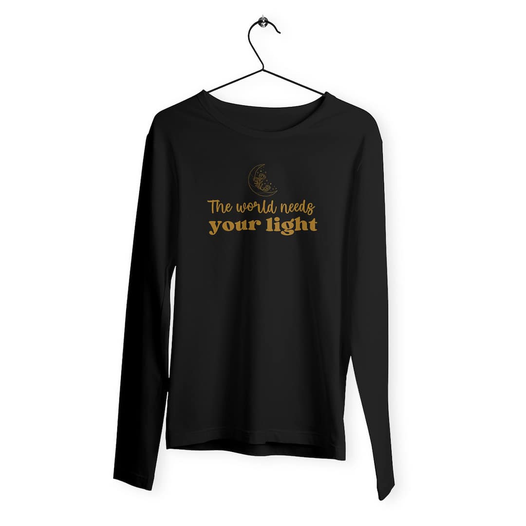 T-shirt Femme manches longues en Coton Bio Premium – The world needs your light 3 T-shirt Femme manches longues en Coton Bio Premium – The world needs your light