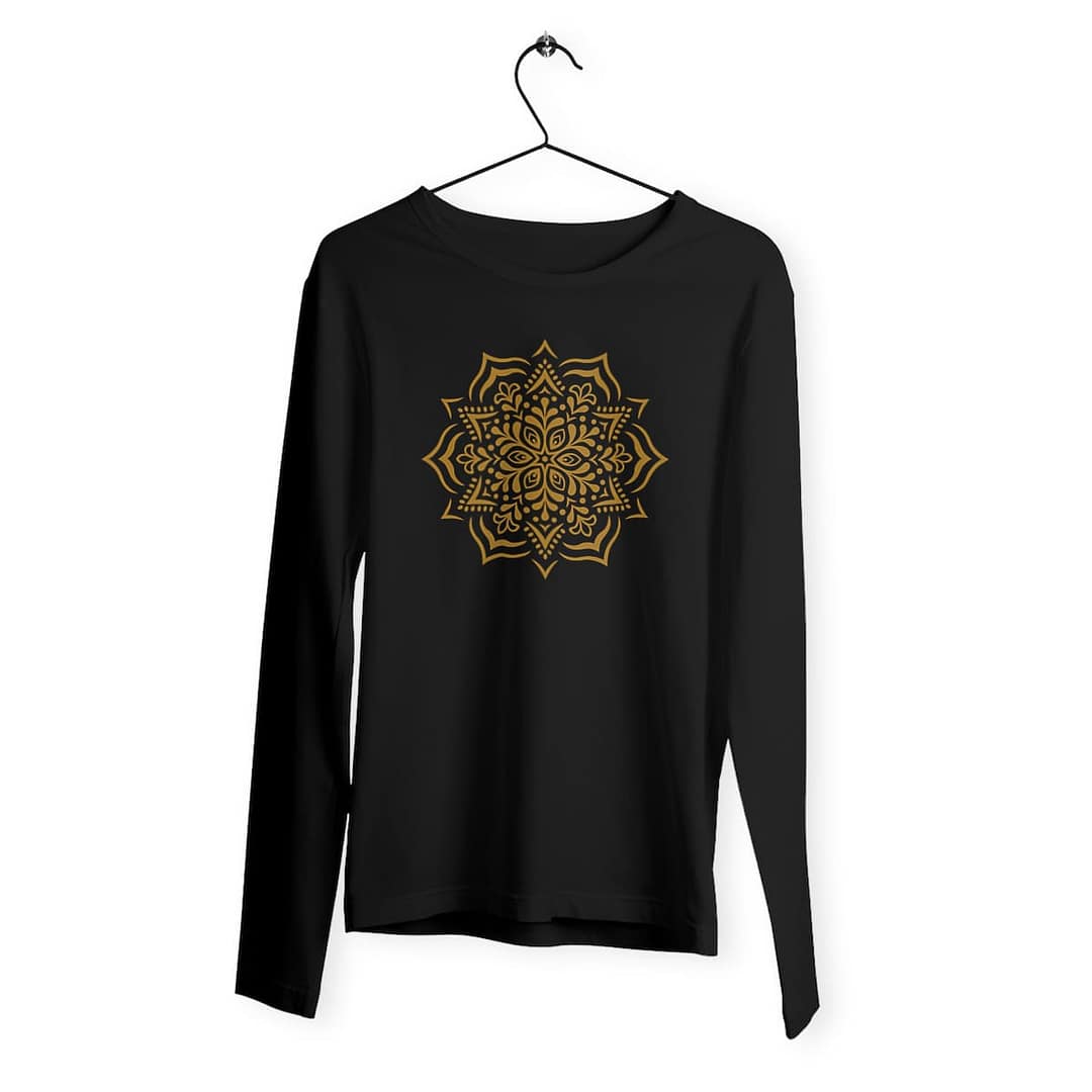 T-shirt Femme manches longues en Coton Bio Premium – Fleur Mandala 3 T-shirt Femme manches longues en Coton Bio Premium – Fleur Mandala