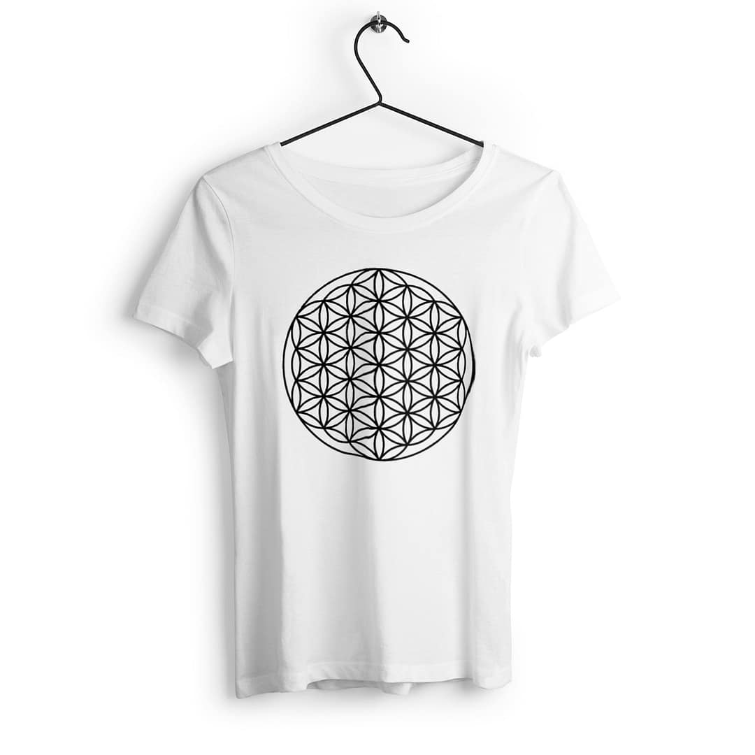 T-shirt Femme en Coton Bio - Fleur de vie 2 T-shirt Femme en Coton Bio - Fleur de vie