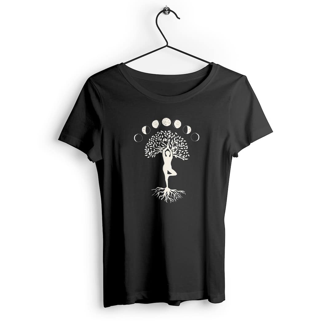 T-shirt Femme en Coton Bio – Arbre de vie avec phases de lune 7 T-shirt Femme en Coton Bio – Arbre de vie avec phases de lune
