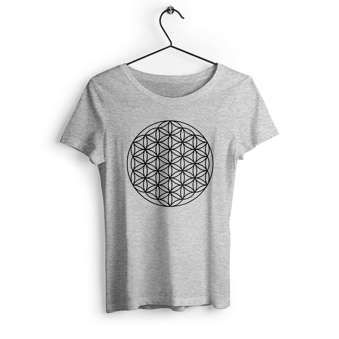 T-shirt Femme en Coton Bio - Fleur de vie 3 T-shirt Femme en Coton Bio - Fleur de vie