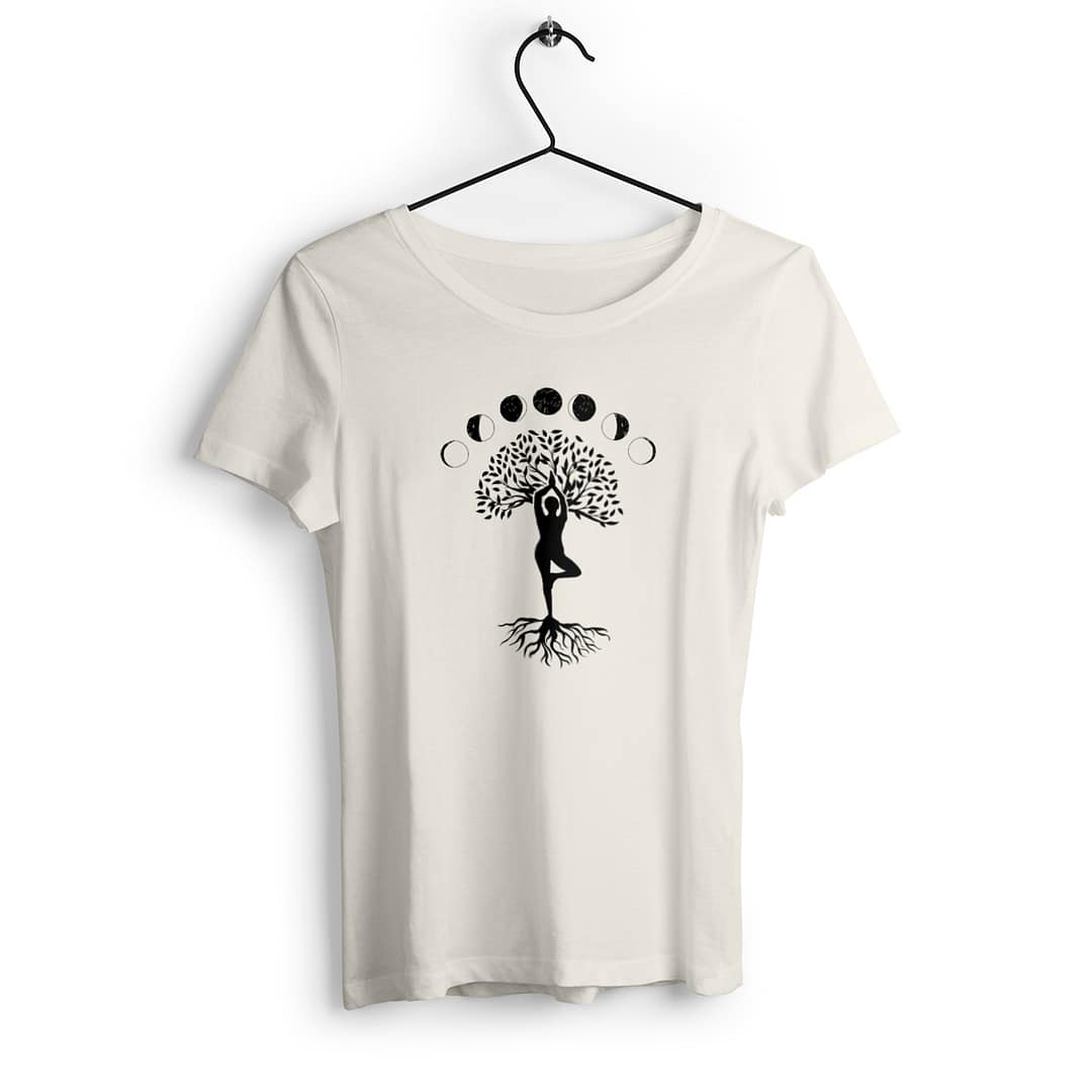 T-shirt Femme en Coton Bio – Arbre de vie avec phases de lune 4 T-shirt Femme en Coton Bio – Arbre de vie avec phases de lune
