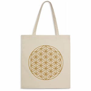 Sac totebag léger en Coton Bio avec Fleur de Vie