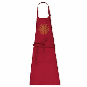Tablier en coton écologique Mandala - rouge