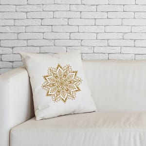 Coussin en Coton Bio - Fleur Mandala