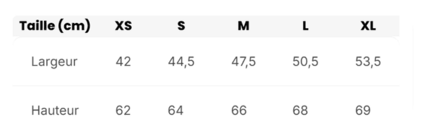 T-shirt Femme manches longues en Coton Bio Premium – I meditate, no noise 4 tableau des tailles t-shirt femme manches longues